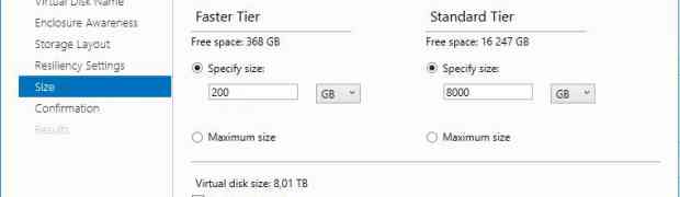 Storage Space - Tiering dans Windows 2016 TP4